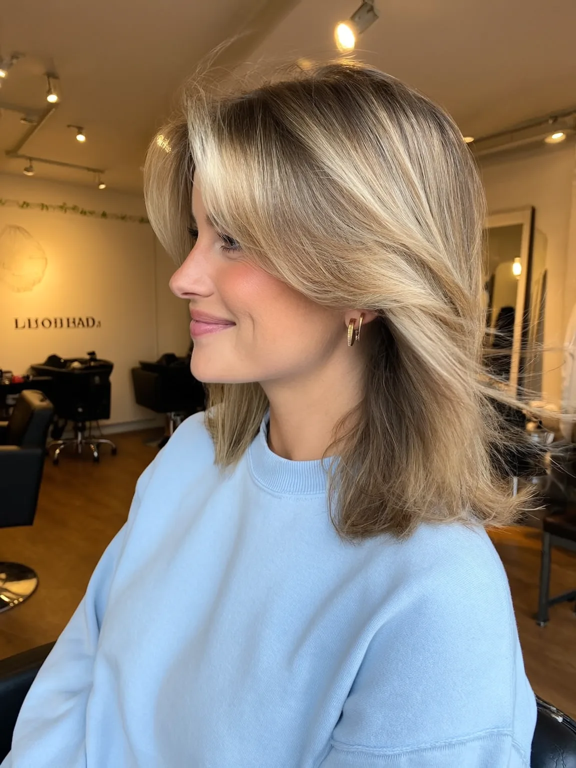 sandy blonde long layers